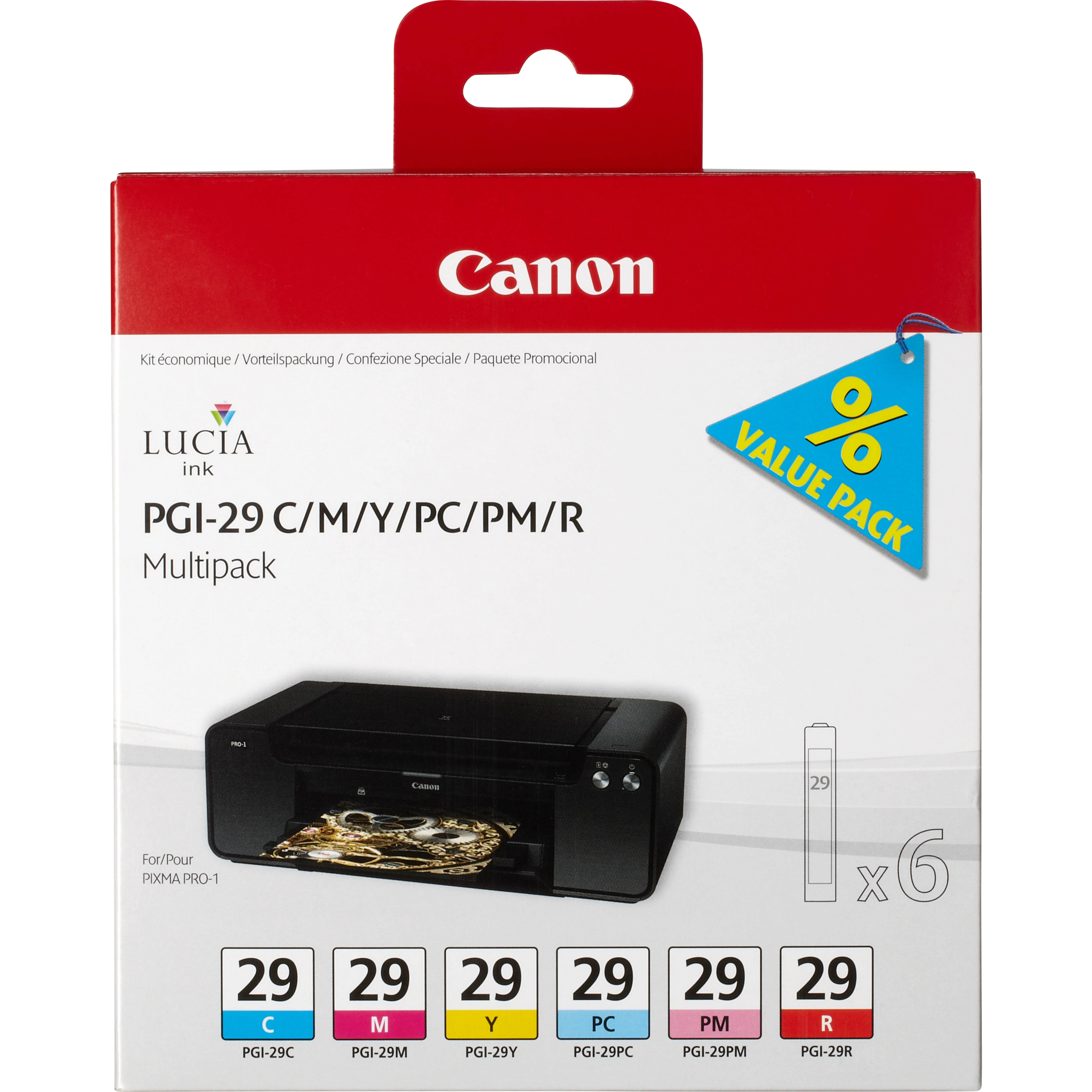 Canon PGI-29 ink cartridge kit, 36 ml, 6 pcs