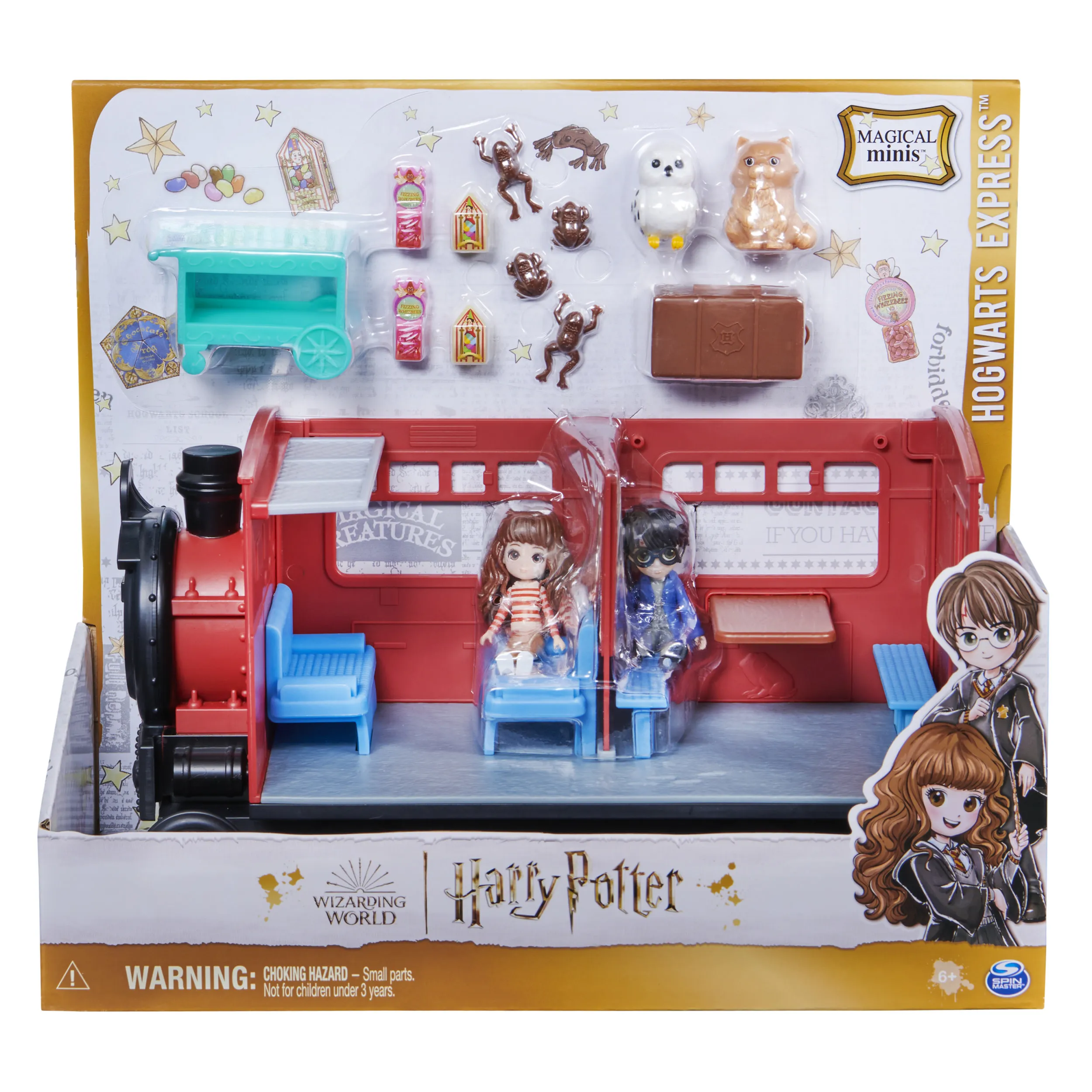 Spin Master Wizarding World Harry Potter - Hogwarts Express Train Playset Toy Figure (with Hermione Granger and Harry Potter Collectible Figures)