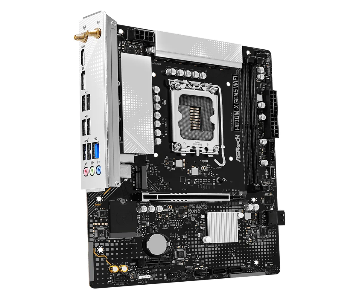 ASRock H810M-X WiFi LGA1851 mATX Motherboard