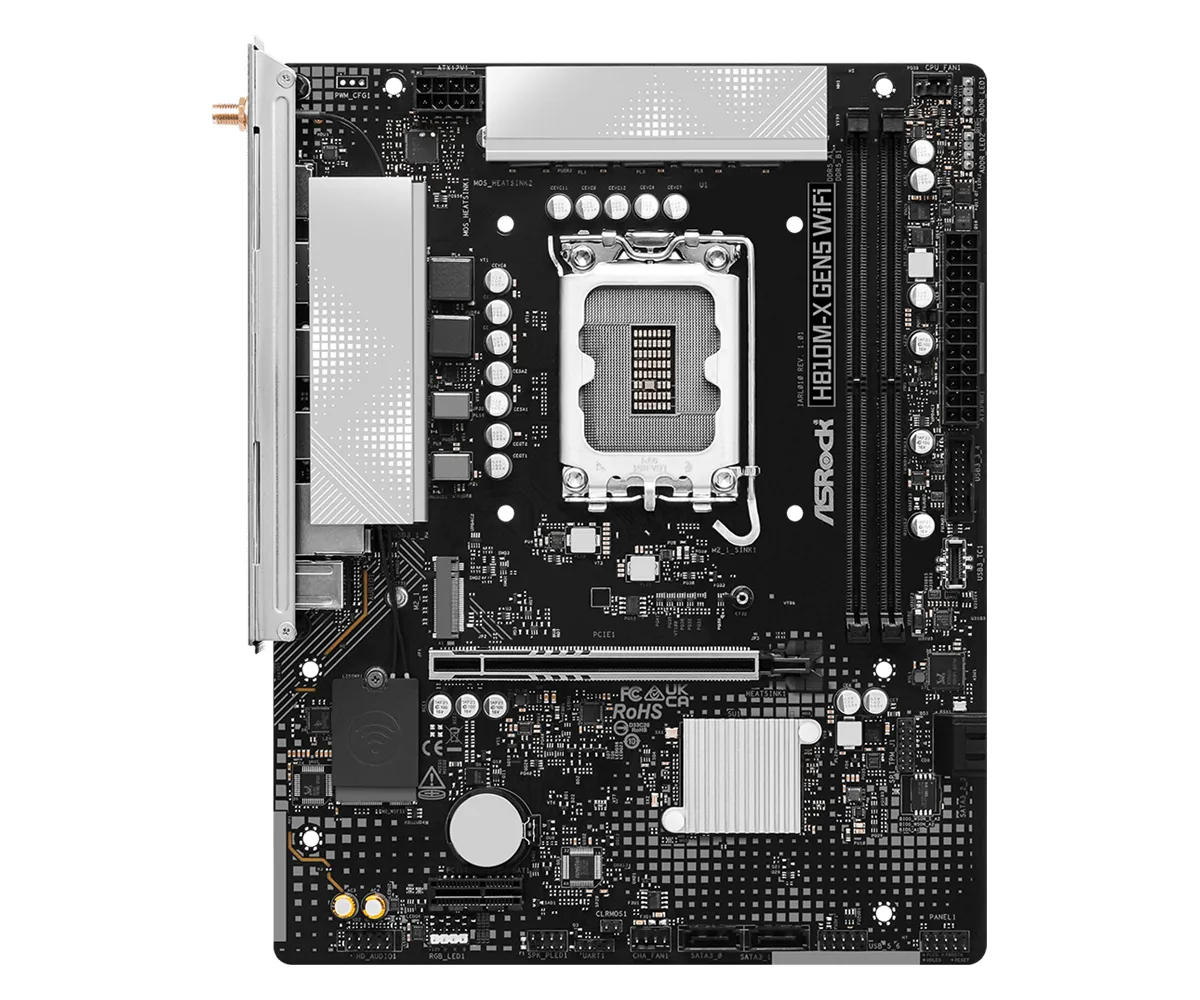 ASRock H810M-X WiFi LGA1851 mATX Motherboard