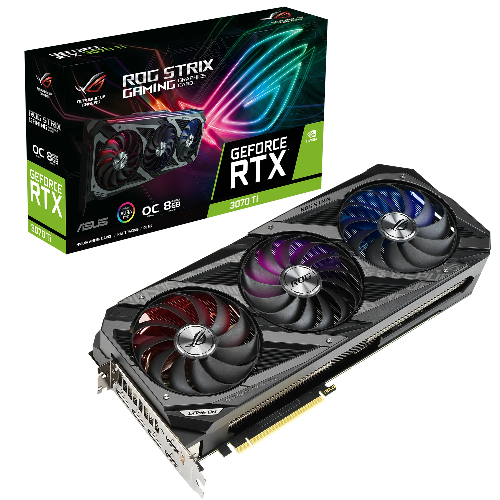 Asus GeForce RTX 3070 Ti ROG Strix OC 8 Gt (LHR) -n&auml;yt&ouml;nohjain