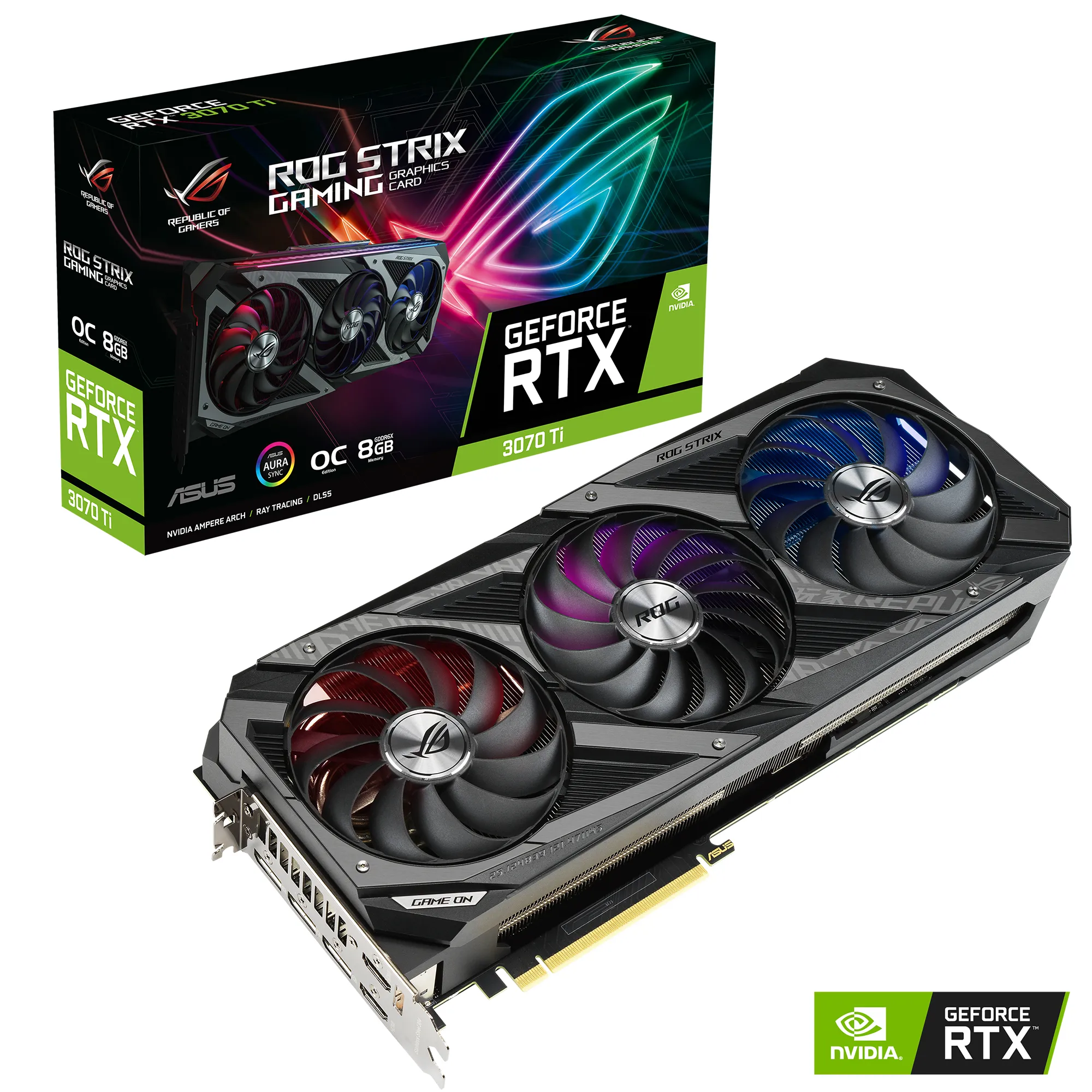Asus GeForce RTX 3070 Ti ROG Strix OC 8 Gt (LHR) -n&auml;yt&ouml;nohjain