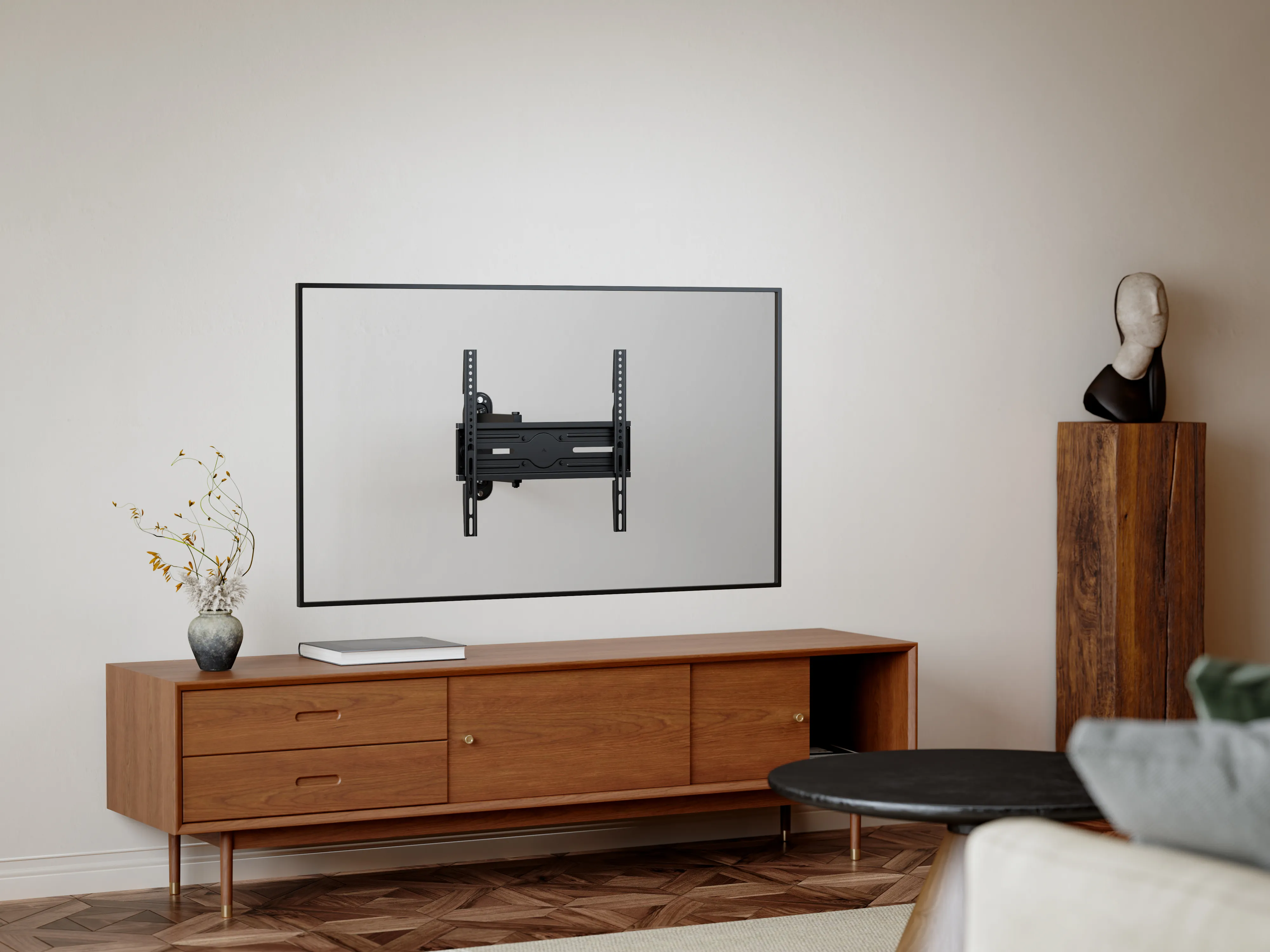 DELTACO ARM-1200-B TV-sein&auml;teline, 32-65", Full Motion, 35 kg, Musta