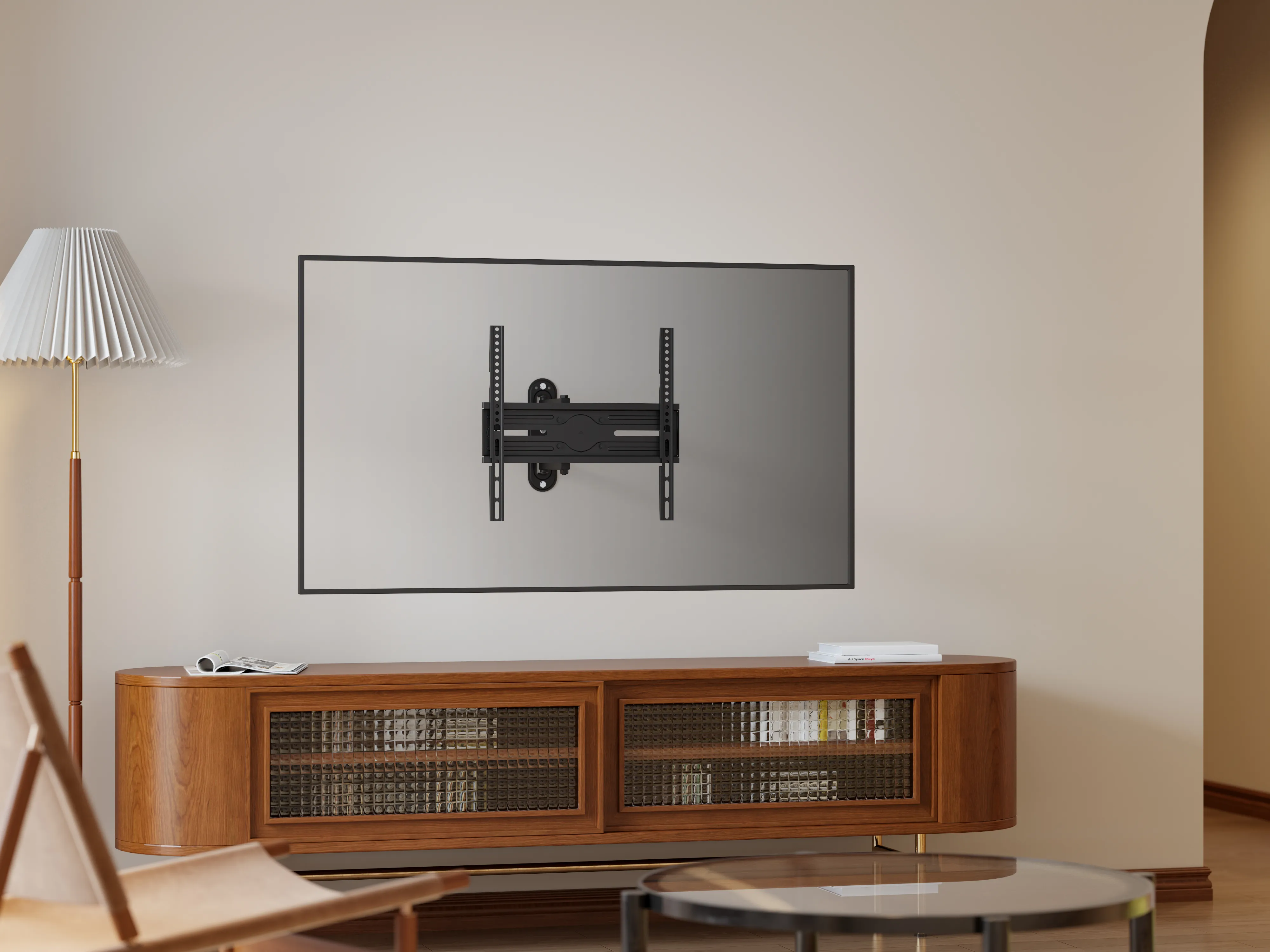DELTACO ARM-1200-B TV-sein&auml;teline, 32-65", Full Motion, 35 kg, Musta