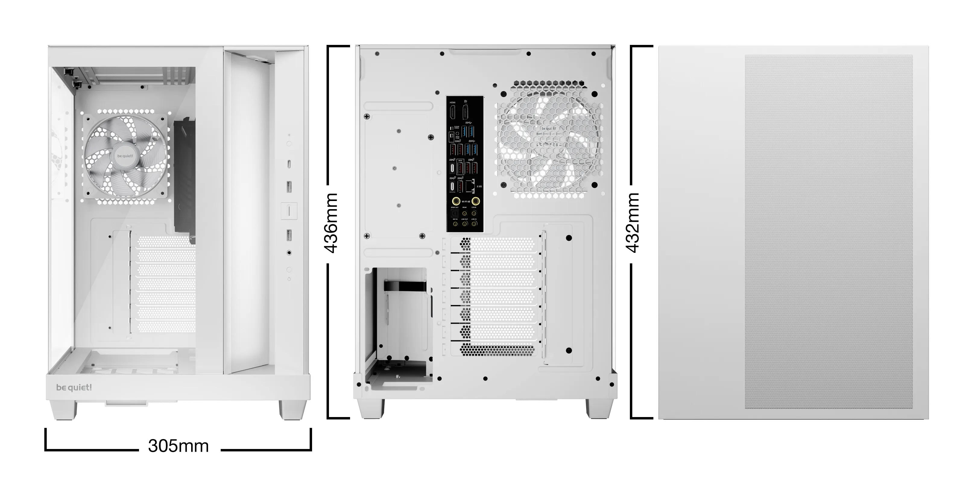 Be Quiet! Light Base 500 LX Midi-Tower Case with RGB lighting, White