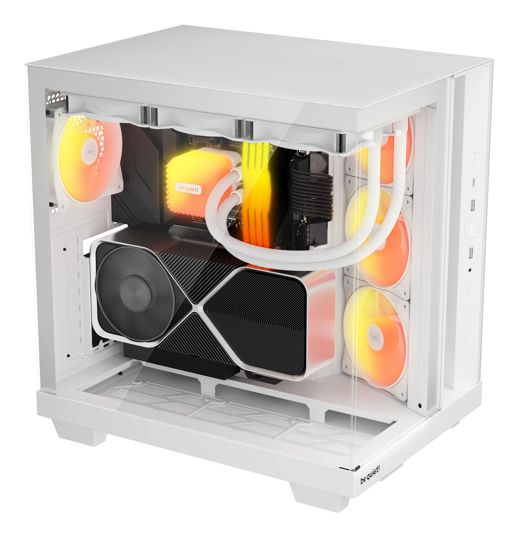 Be Quiet! Light Base 500 LX Midi-Tower Case with RGB lighting, White