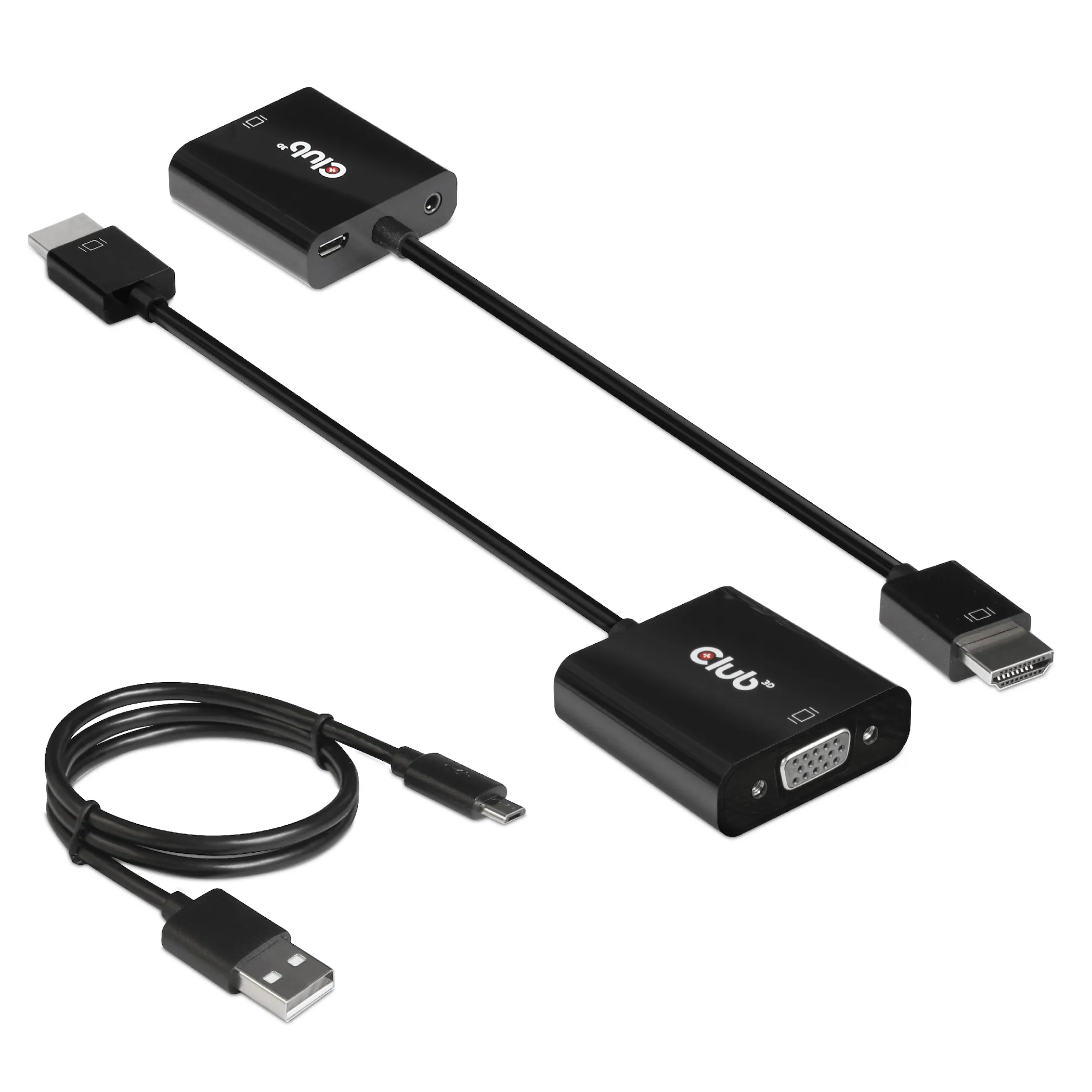 Club 3D HDMI 1.4 - VGA Active, With Audio -adapter Club 3D HDMI 1.4 - VGA Active, With Audio -adapter
