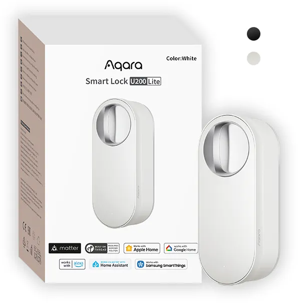 Aqara Smart Lock U200 Lite Kit -älylukko, valkoinen (Homekit, Matter, Thread) Aqara Smart Lock U200 Lite Kit -älylukko, valkoinen (Homekit, Matter, Thread)