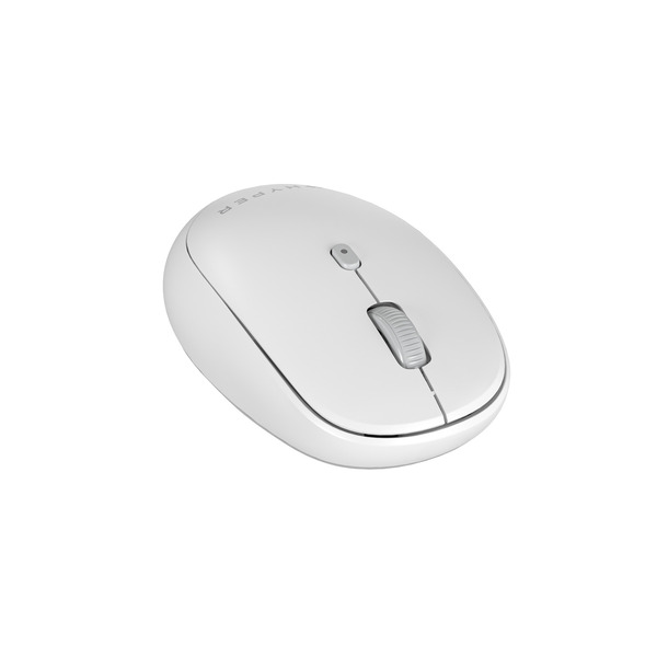 HyperSpace Next HS2100GL Wireless Ergonomic Mouse, Grey and White