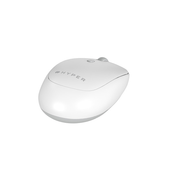 HyperSpace Next HS2100GL Wireless Ergonomic Mouse, Grey and White