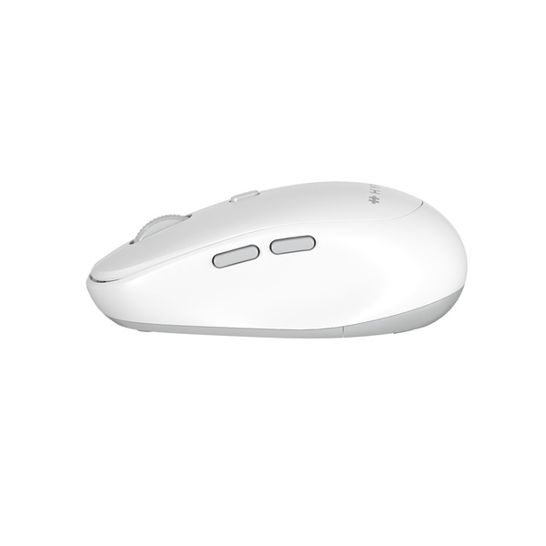 HyperSpace Next HS2100GL Wireless Ergonomic Mouse, Grey and White