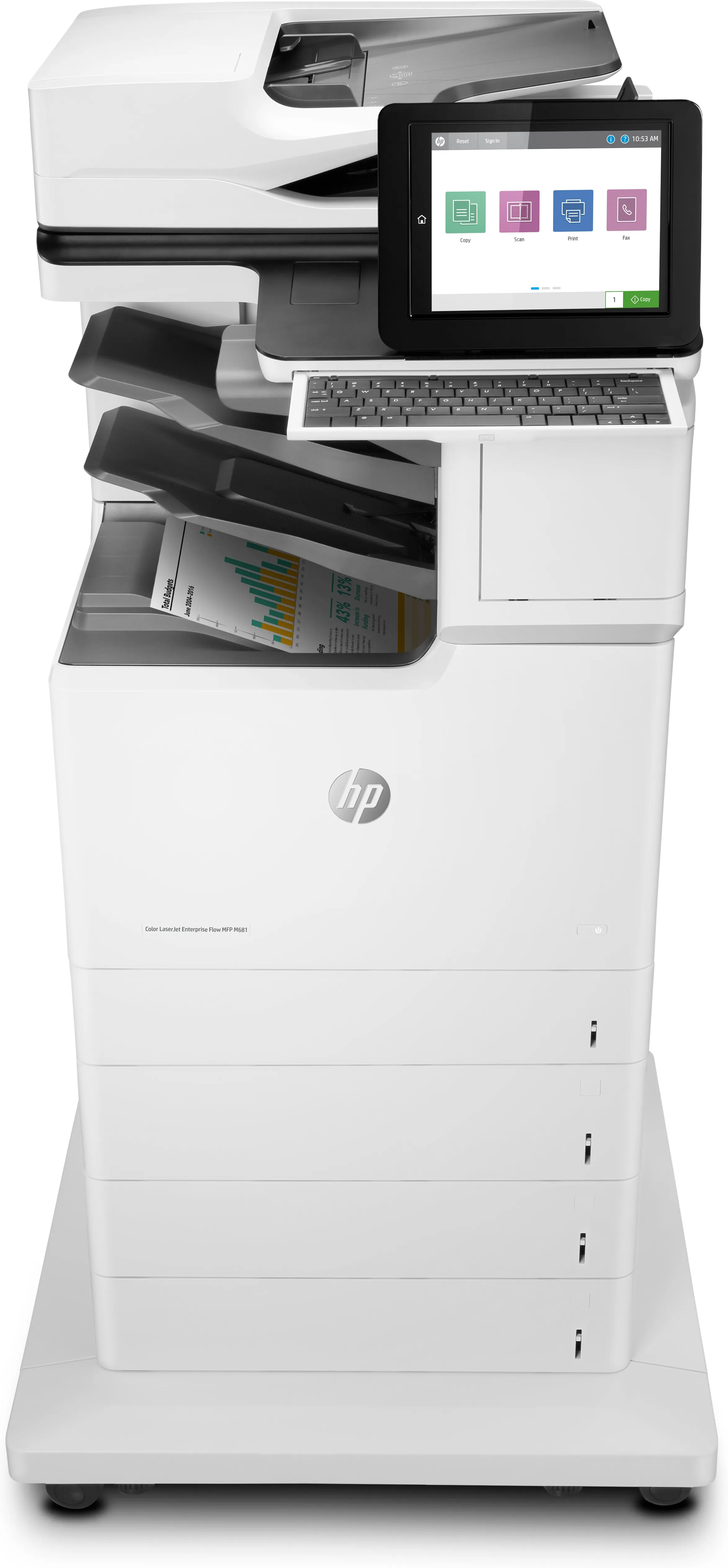HP LaserJet Enterprise M681z Duplex, LAN, A4 - f&auml;rglaserskrivare