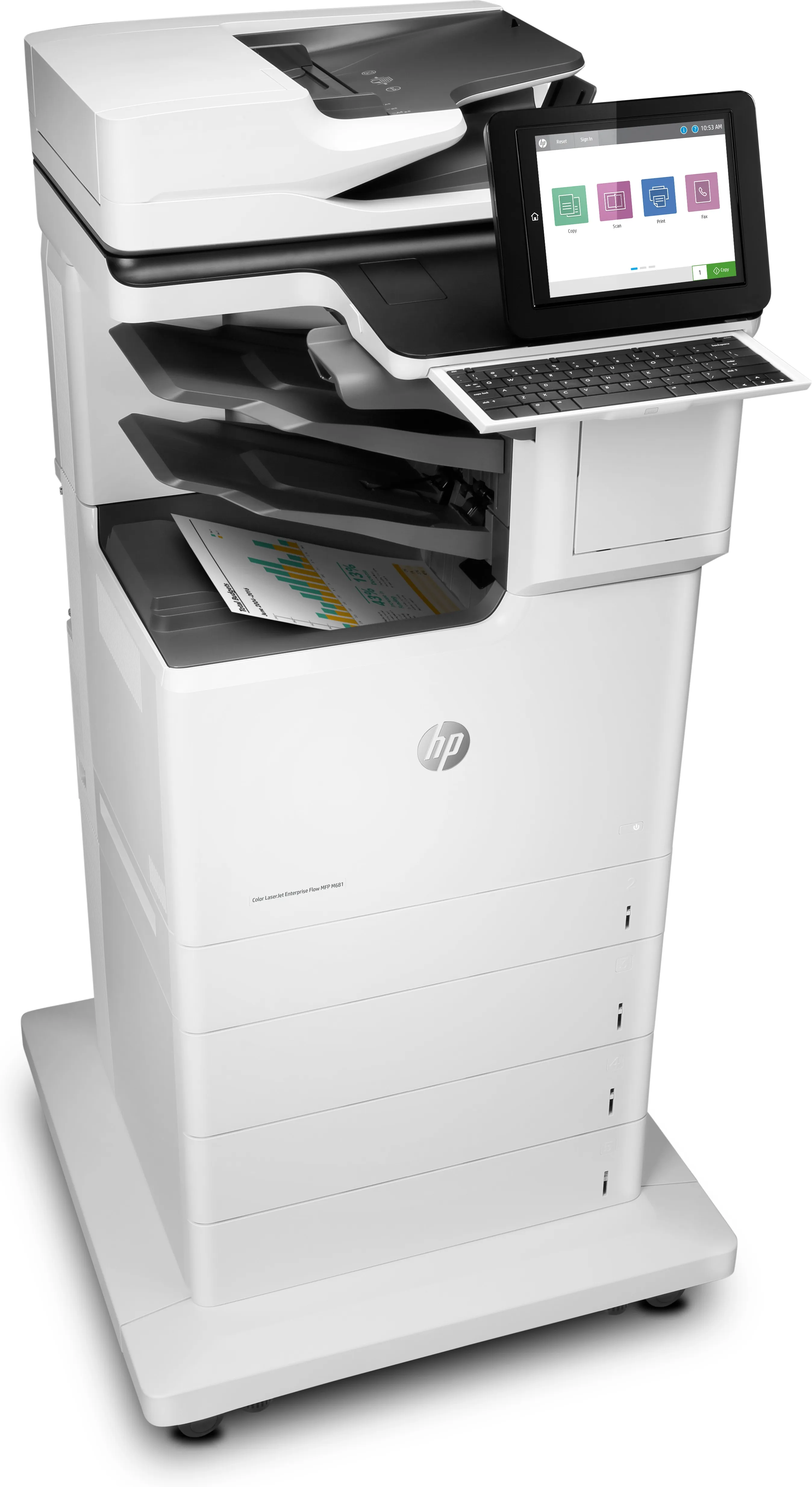 HP LaserJet Enterprise M681z Duplex, LAN, A4 - f&auml;rglaserskrivare