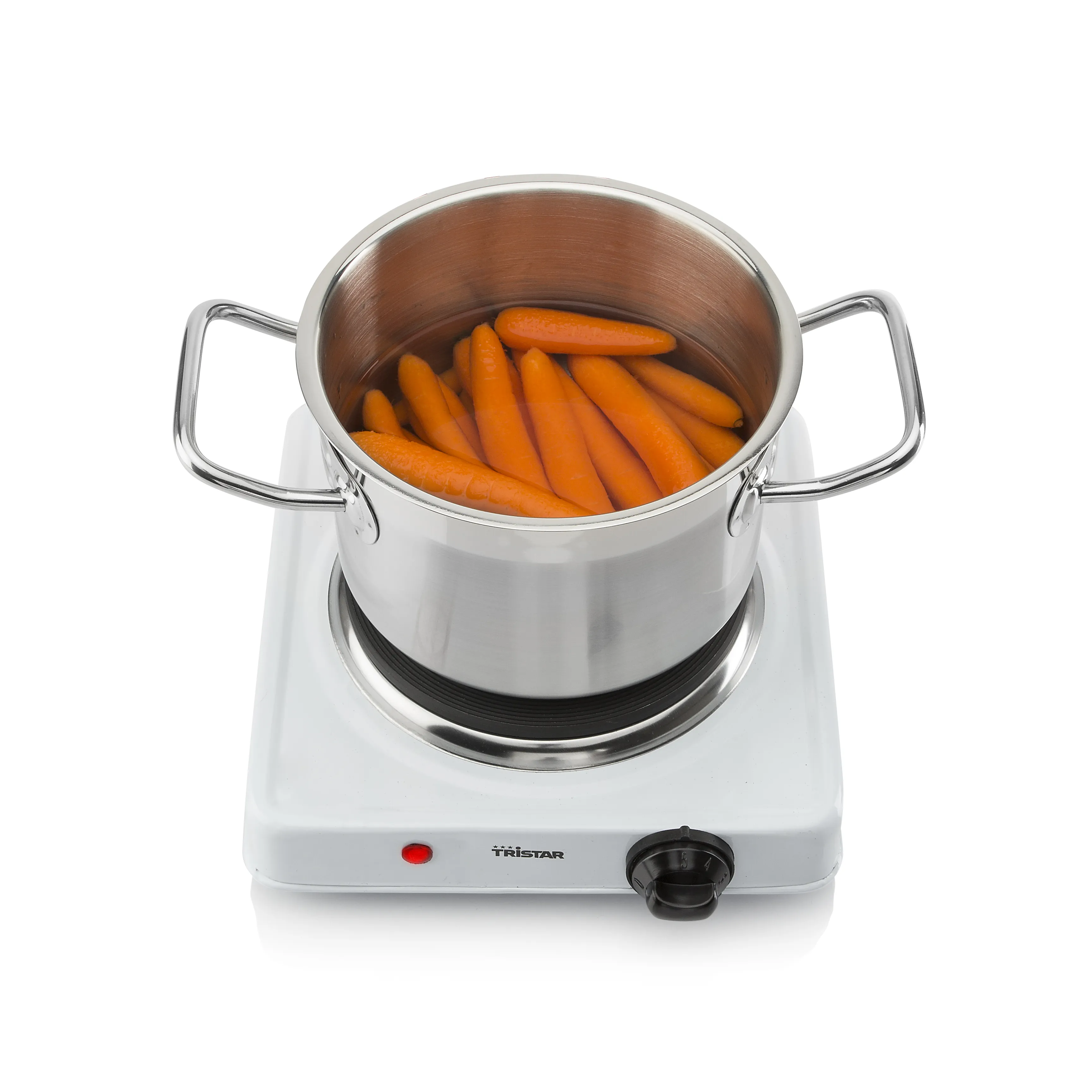 Tristar KP-6185 Kokplatta, 1000 W, 1 platta, 15 cm, Vit