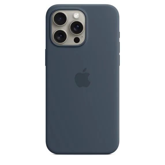 Apple iPhone 15 Pro Max, MagSafe -silikonikuori, Myrskynsininen
