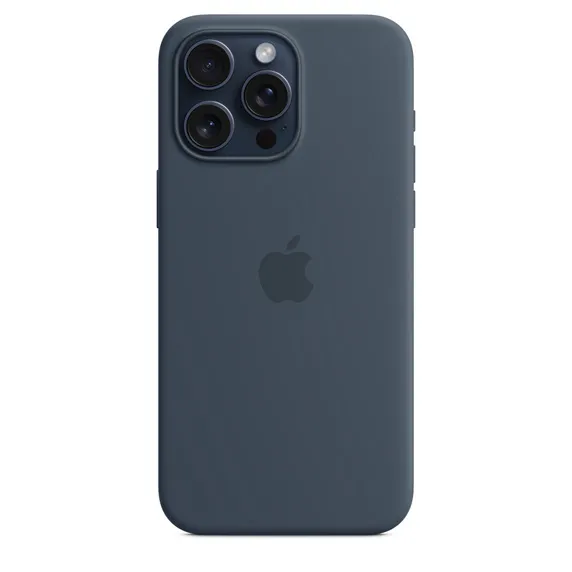 Apple iPhone 15 Pro Max, MagSafe -silikonikuori, Myrskynsininen
