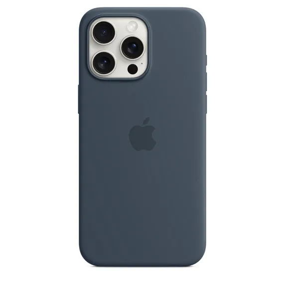 Apple iPhone 15 Pro Max, MagSafe -silikonikuori, Myrskynsininen
