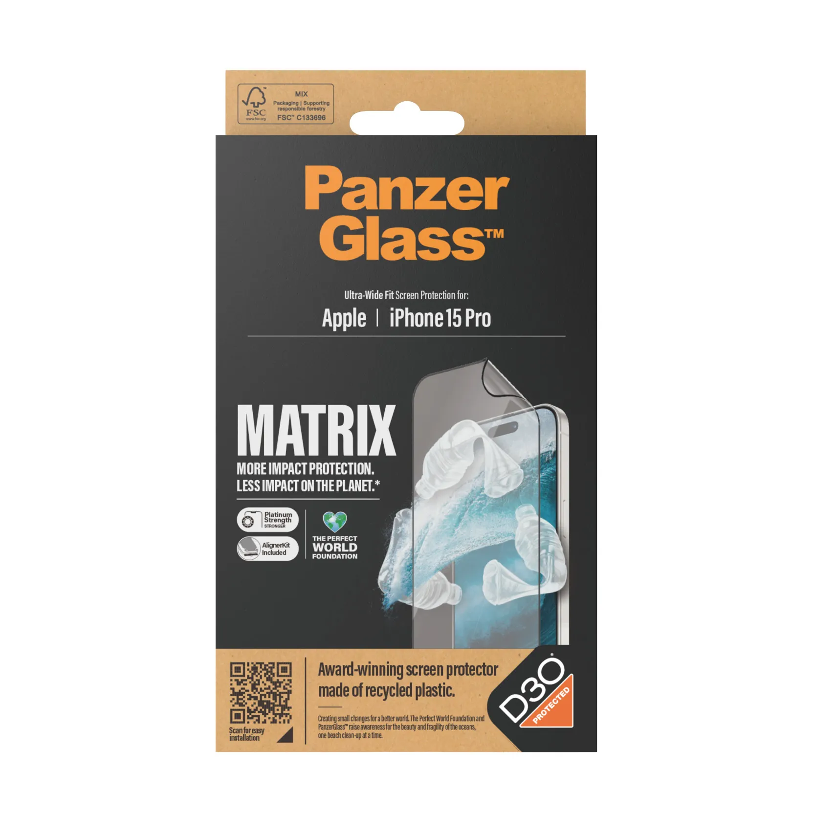 PanzerGlass Matrix Ultra-Wide Fit Alignerkit, iPhone 15 Pro -suojakalvo