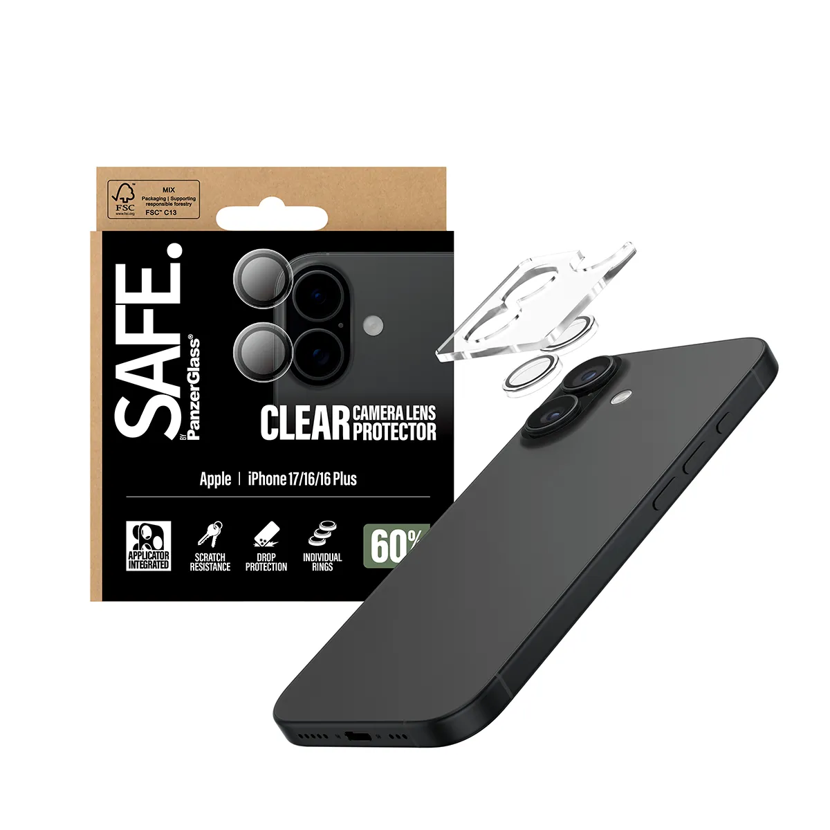 Panzerglass Safe iPhone 17 - lens protector, Transparent