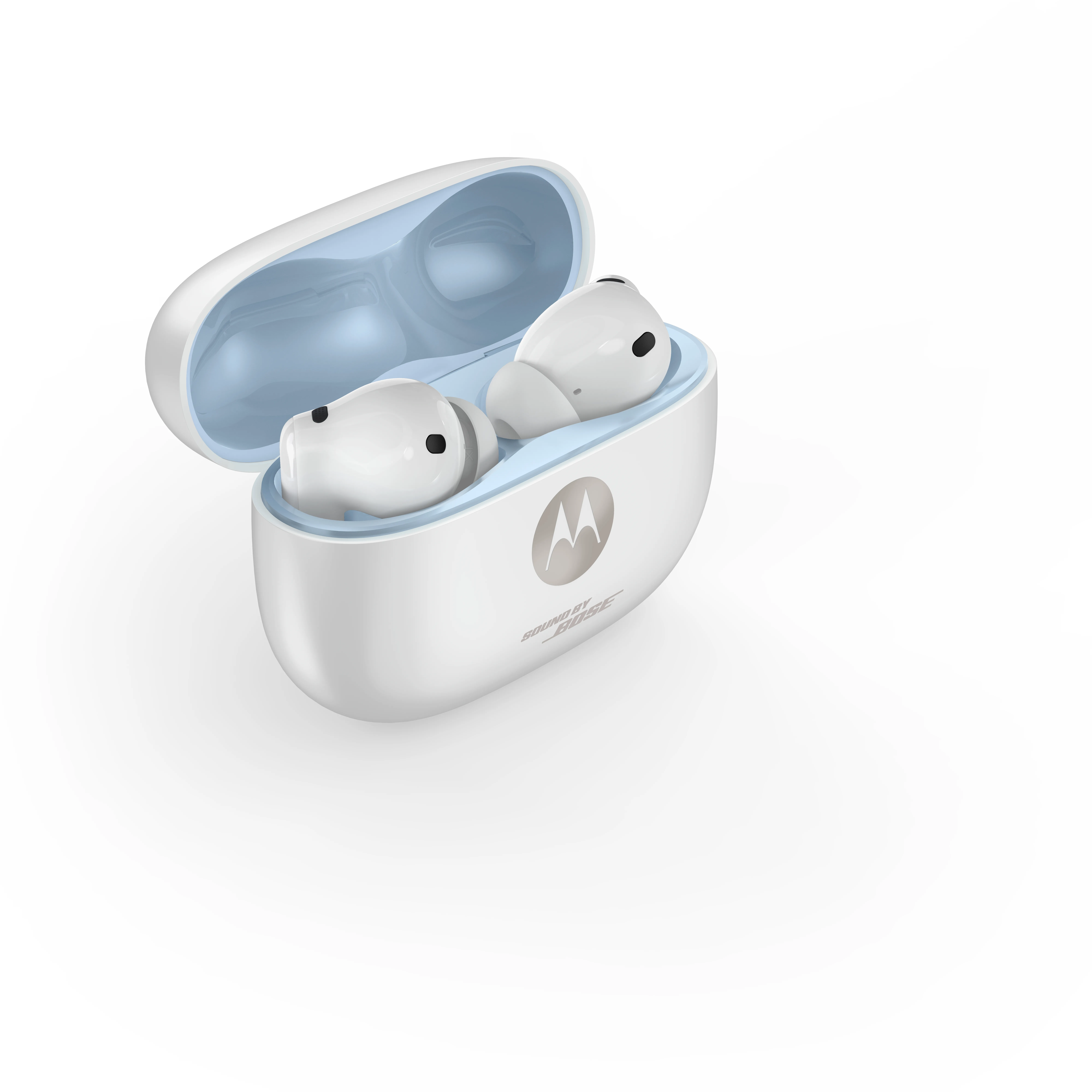 Motorola Moto Buds 2 Plus -langattomat nappikuulokkeet, kirkkaanvalkoinen