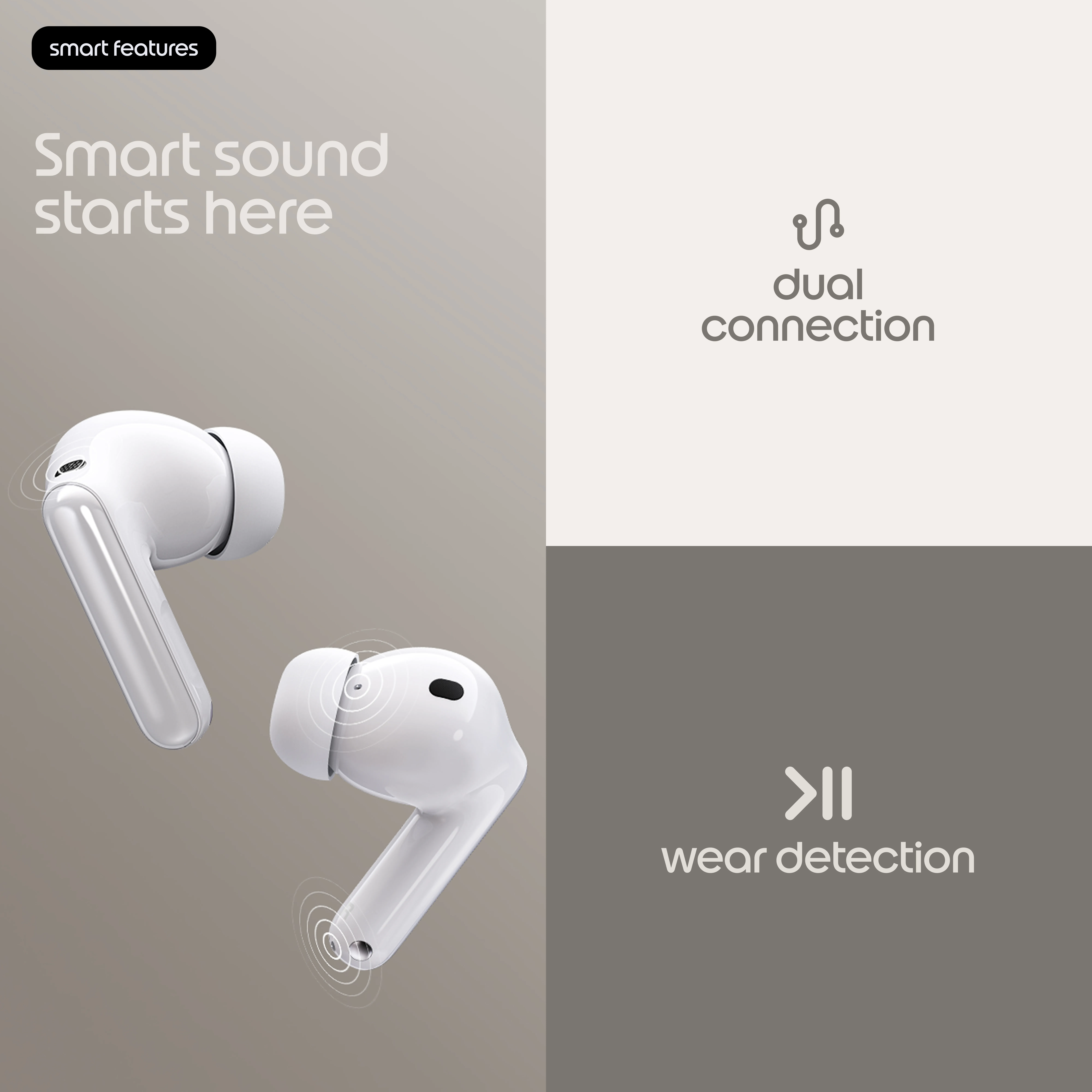 Motorola Moto Buds 2 Plus -langattomat nappikuulokkeet, kirkkaanvalkoinen