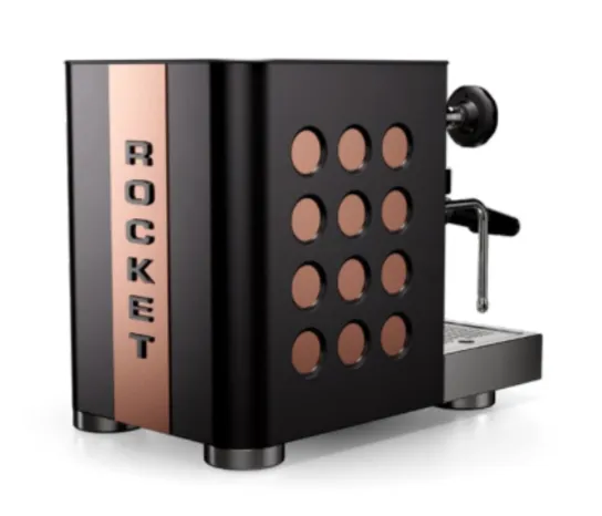 Rocket Espresso Appartamento TCA espressomaskin, 1,8 l, svart, koppar, rostfritt st&aring;l