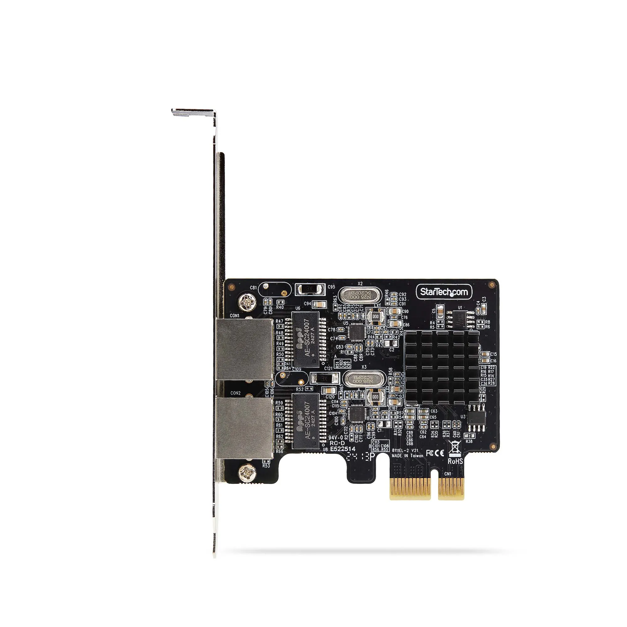 STARTECH.COM 2-Port Gigabit PCIe Network Adapter Card PCI Express LAN Card NIC 2x Realtek RTL8111H TAA Compliant