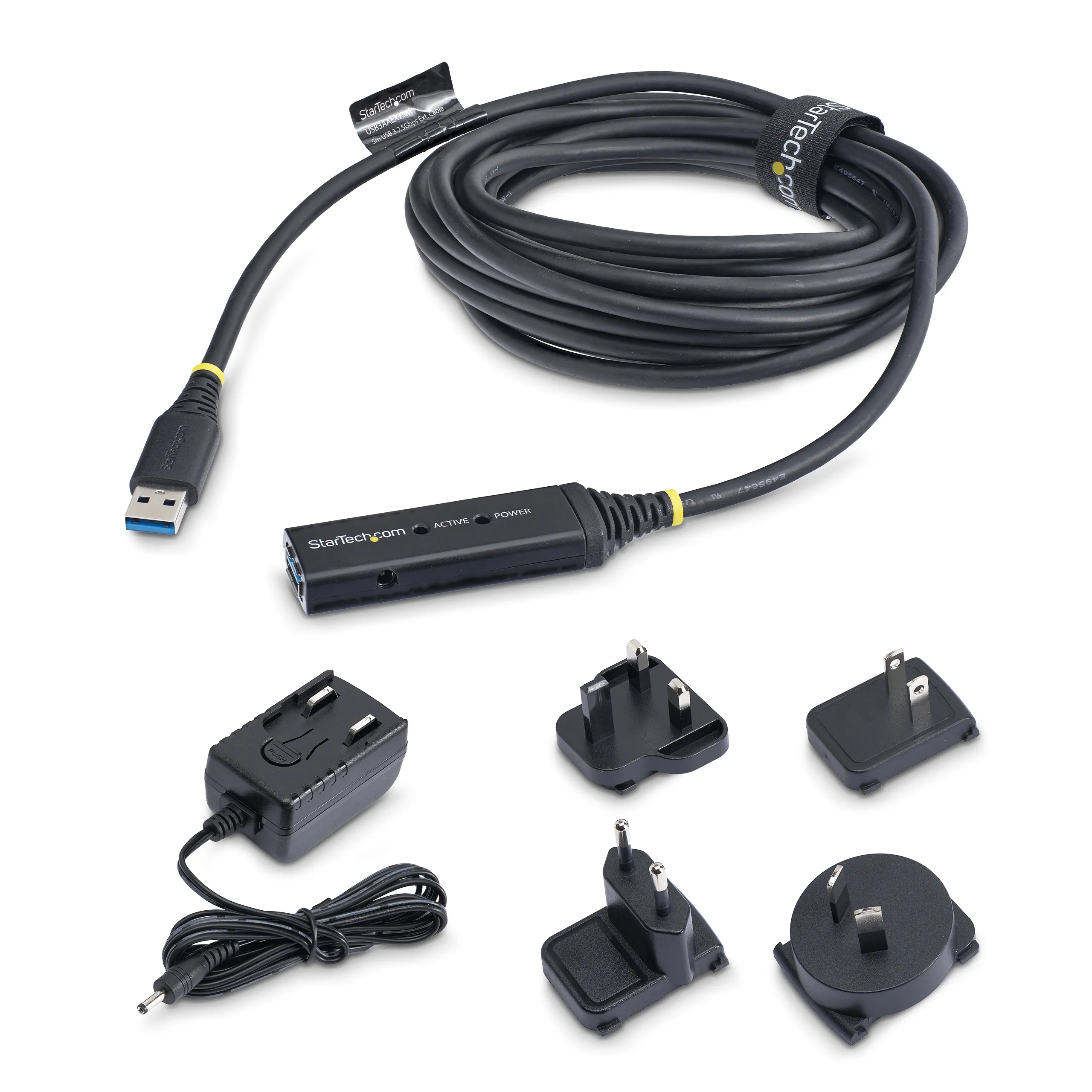 StarTech USB3AAEXT10M USB 3.2 Gen 1 active extension cable, 10 m, Black