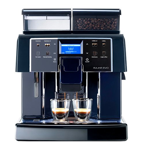 Saeco Aulika Evo Black Automatisk kaffemaskine S&oslash;lv/sort