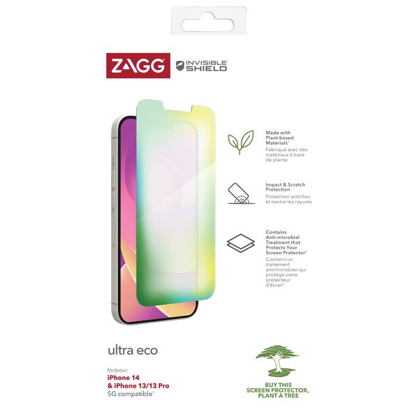 ZAGG InvisibleShield Ultra ECO AM Apple iPhone 13/13 Pro/14 6.1inch Case Friendly Screen
