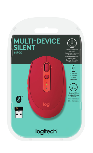 Logitech M590 -langaton hiiri, Punainen