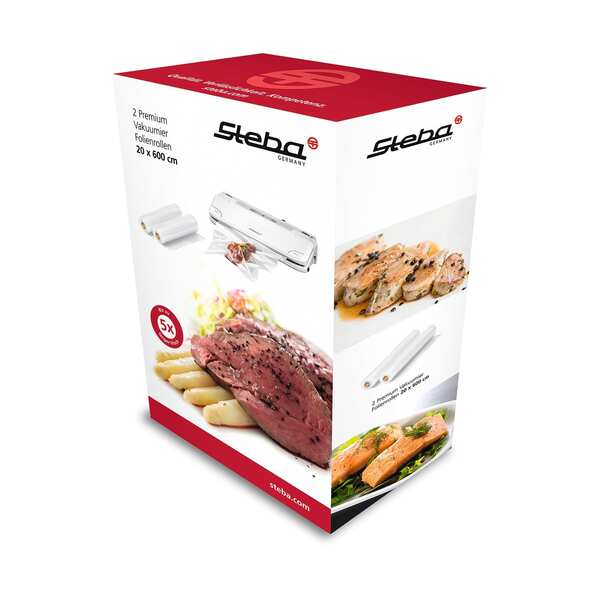 Steba Premium 93-26-00 20 x 600 cm Vacuum Roll, 2 pcs, Clear