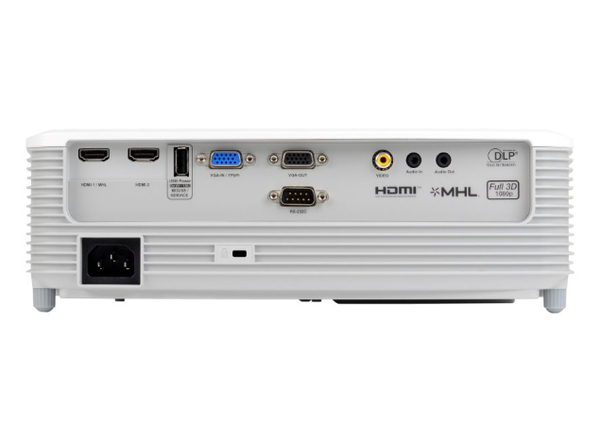 Optoma W400 - DLP-projektori - 3D - 4000 lumenia - WXGA (1280 x 800) - 16:10 - HD 720p