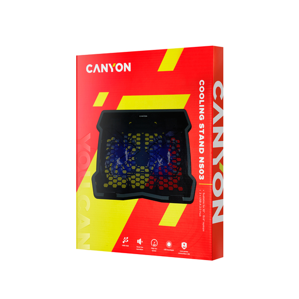 Canyon Ns-03 Notebook Cooling Pad (15.6&quot;) 1000 Rpm