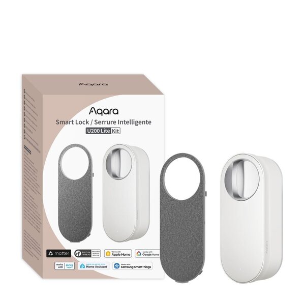Aqara Smart Lock U200 Lite Kit, vit (Homekit, Matter, Thread)