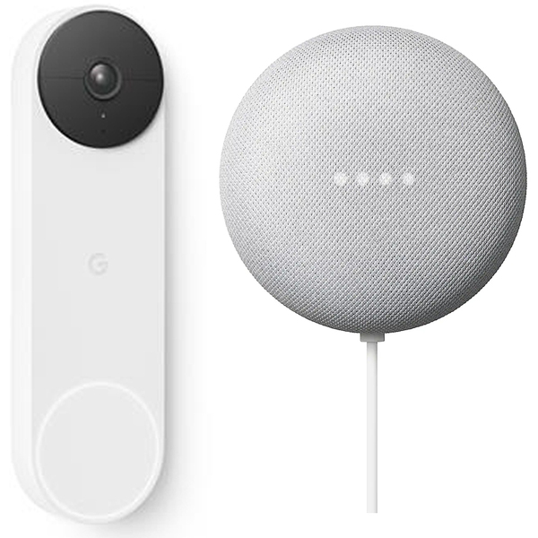 Bundle: + Google Nest Doorbell Battery + Google Nest Mini (Gen 2)