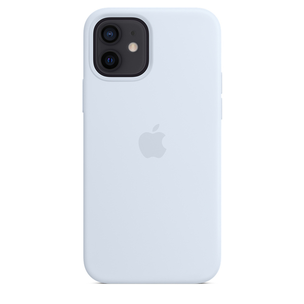 Apple iPhone 12 / 12 Pro, MagSafe -silikonikuori, Cloud Blue