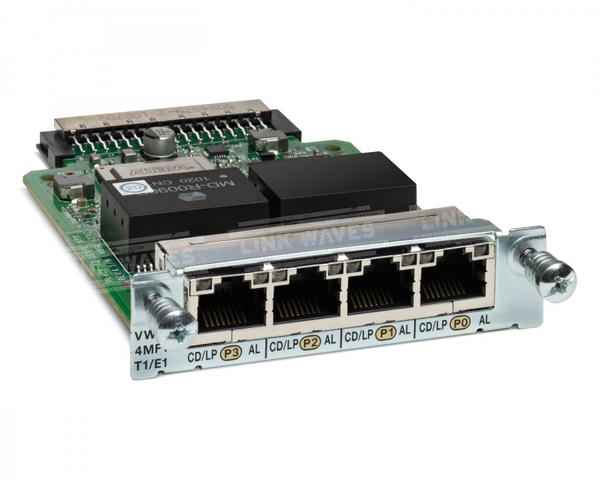 Cisco Third-Generation 4-Port T1/E1 Multiflex Trunk Voice/WAN Interface Card - Laajennusmoduuli - EHWIC - 4 porttia - T-1/E-1 malleihin Cisco 2911, 2921, 2951,