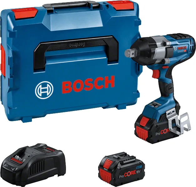 Bosch cordless impact wrench BITURBO GDS 18V-1050 HC Professional, 18V (blue/black, 2x battery ProCORE18V 8.0Ah, Bluetooth module, 3/4", in L-BOXX)