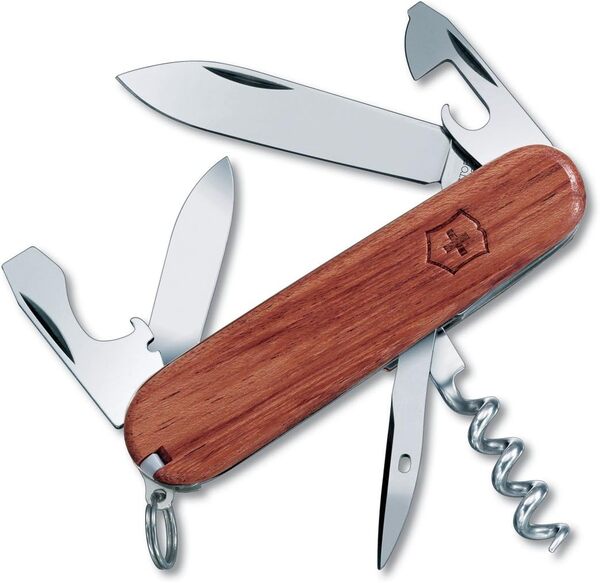 Victorinox Spartan Wood, Taittoveitsi, Monityökaluveitsi, Tikari, Puu, Ruostumaton teräs, 10 työkalua