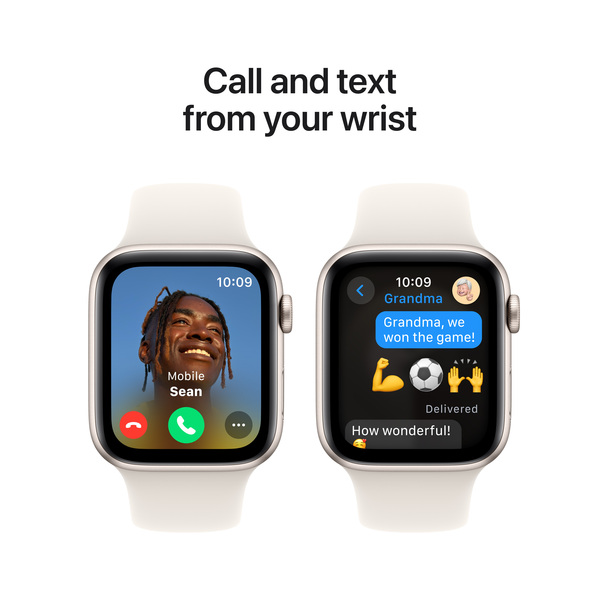 APPLE Watch SE GPS 44mm Starlight Aluminium Case with Starlight Sport Band - S/M