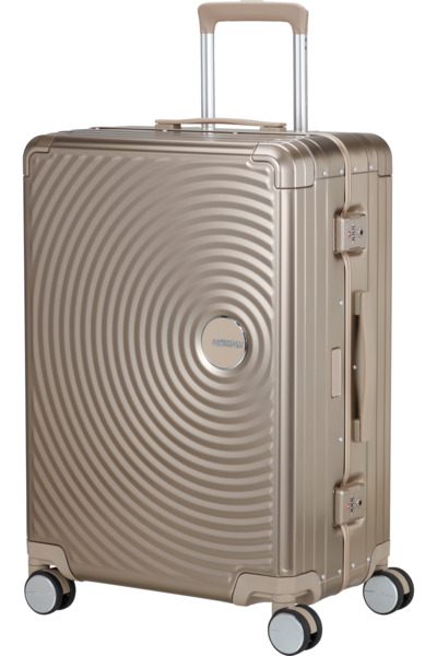 AMERICAN TOURISTER Soundbox Alu Spinner 68, Medium, Aluminium Luggage, Bronze