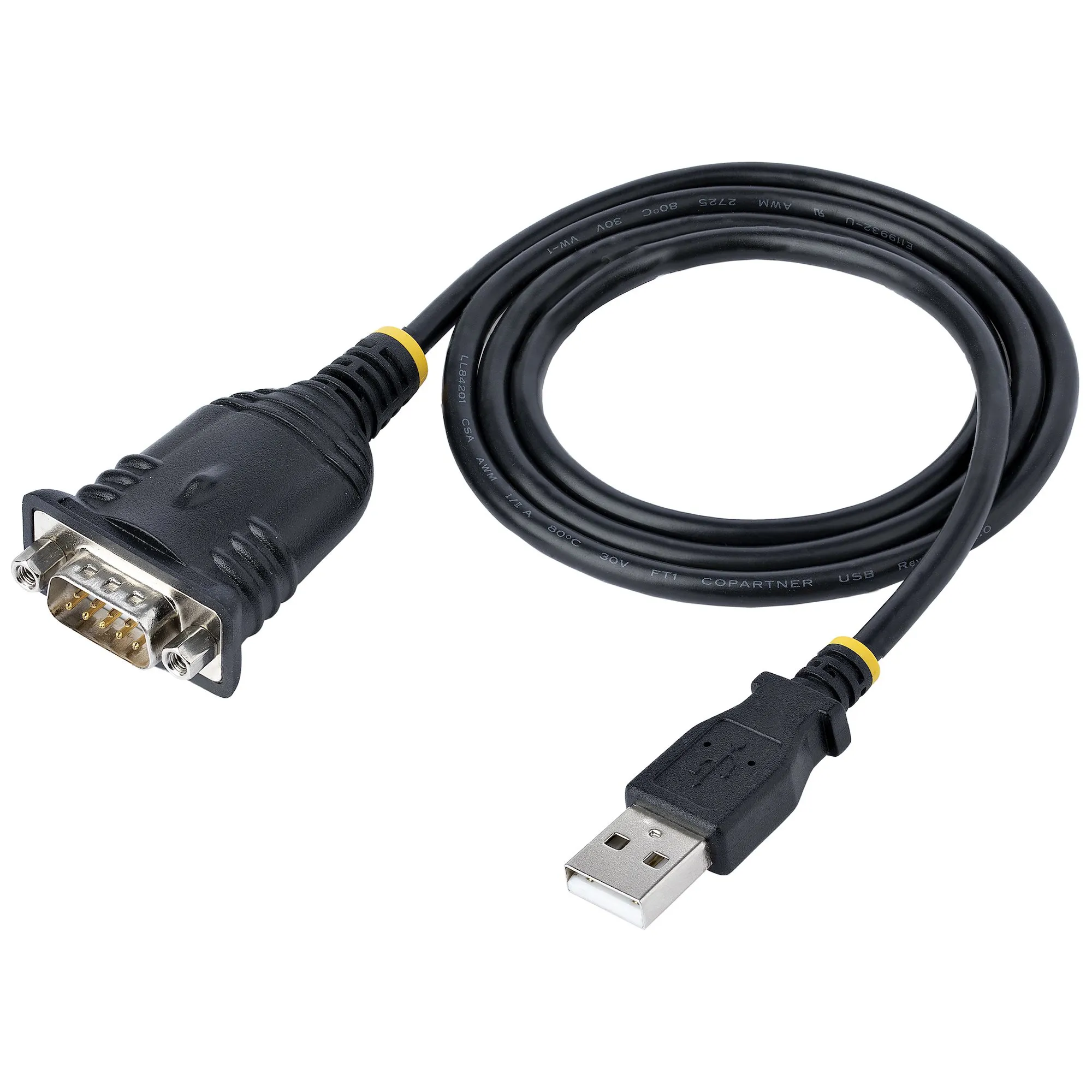 STARTECH.COM 1m USB to Serial Cable DB9 Male RS232 to USB Converter Prolific IC USB to Serial Adapter for Printer/Scanner/Switch