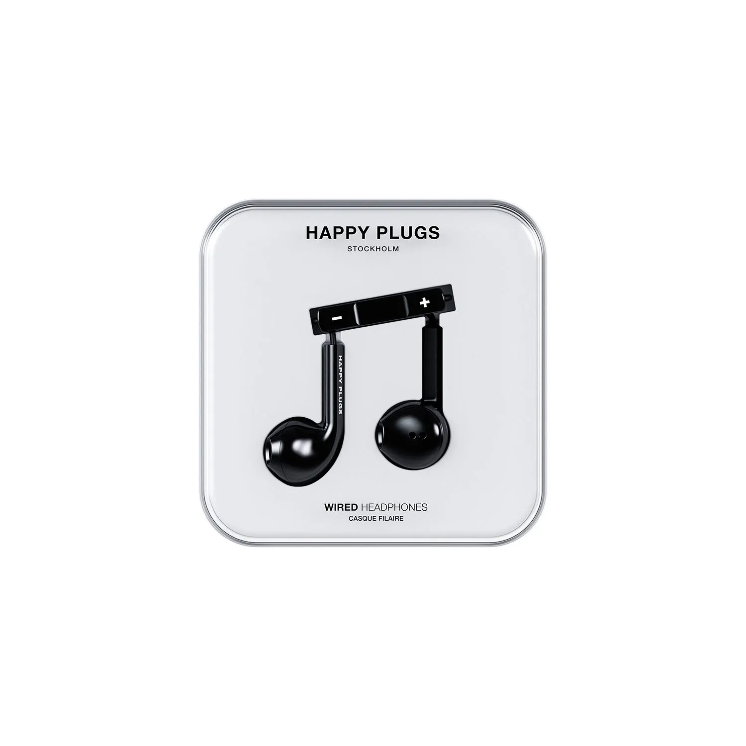 Happy Plugs Wired USB-C In-ear Headphones, Black