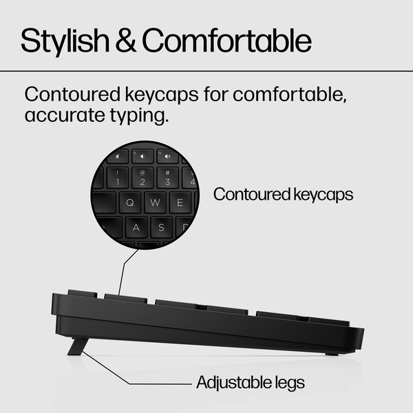 HP 450 Wireless Keyboard, Black - Nordic (Consumer)