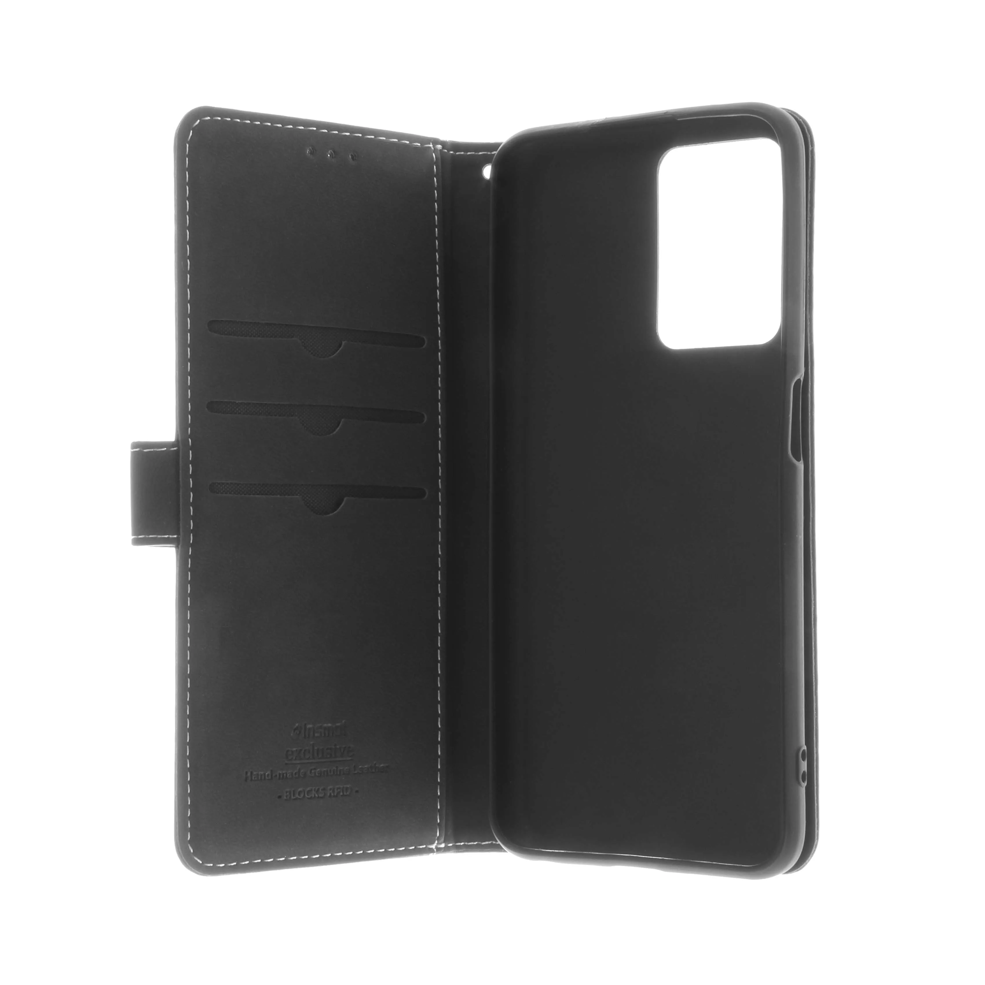 Insmat Flip Case, Oppo A16s - Wallet Case, Black