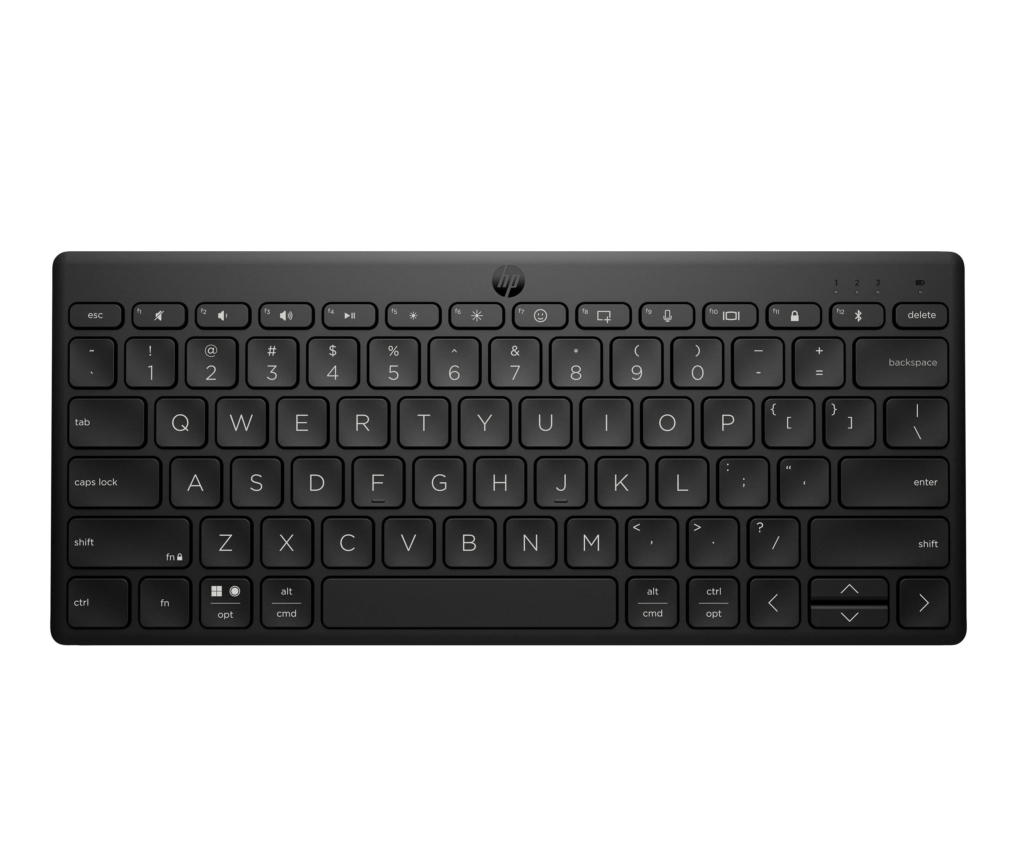 HP 350 Compact Multi-Device Wireless Keyboard, Black