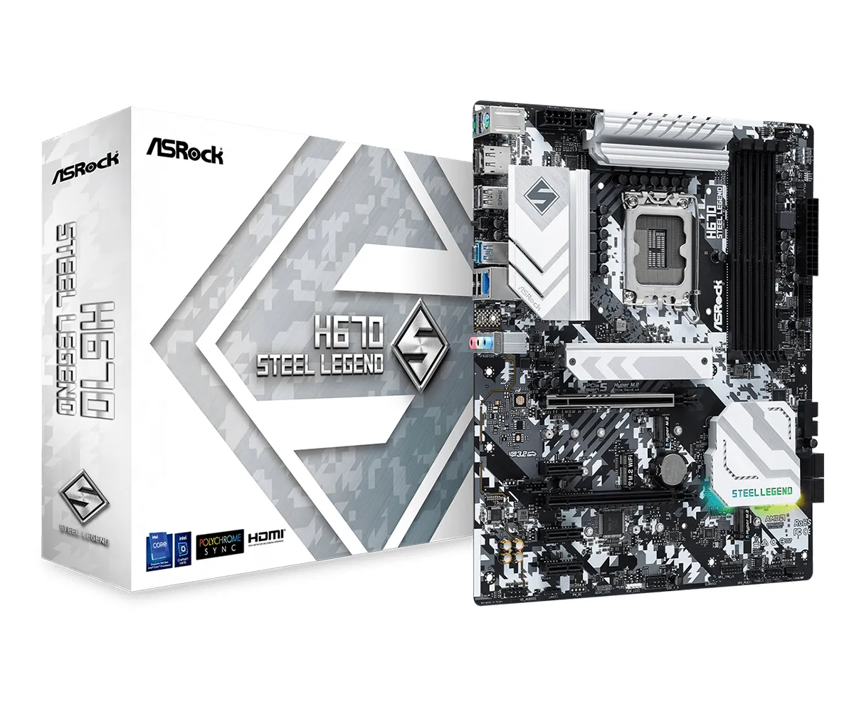 ASRock H670 Steel Legend DDR4 ATX - motherboard