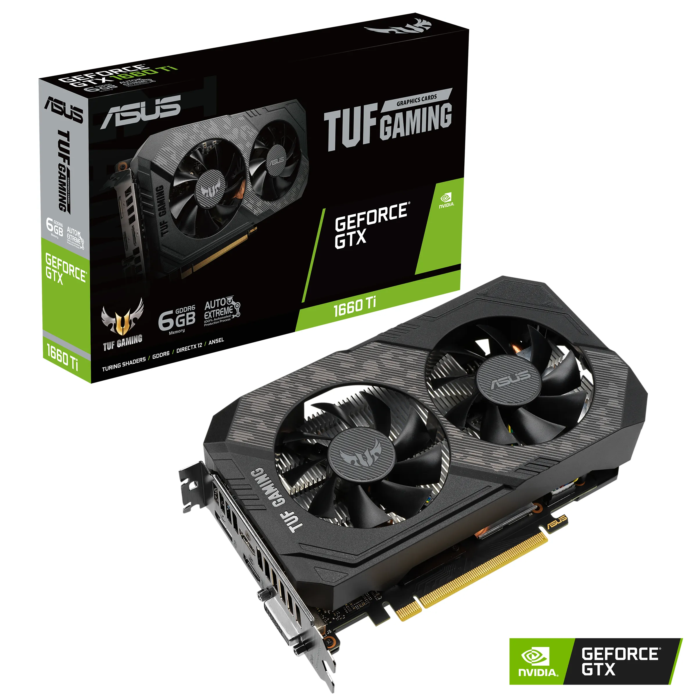 Asus GeForce GTX 1660 Ti TUF EVO OC 6 Gt -n&auml;yt&ouml;nohjain