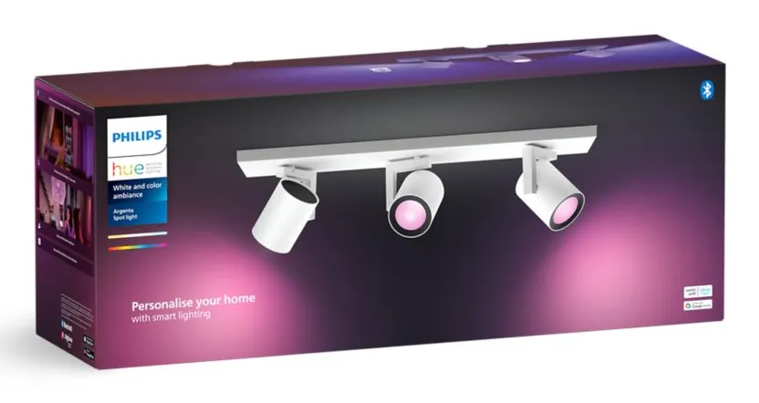 PHILIPS HUE ARGENTA PLATE/SPIRAL WHITE 3X5.7W, 240V